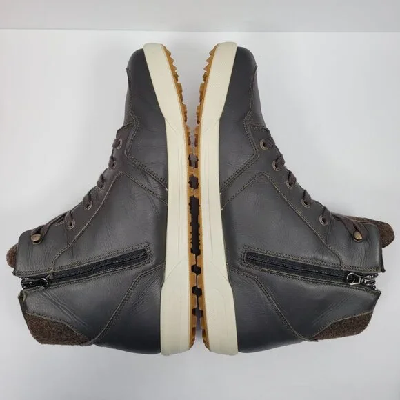 Lowa Bosco GTX Men's Dark Gray Brown Zip Up Ankle Winter Boots US Size 14 - Picture 6 of 9